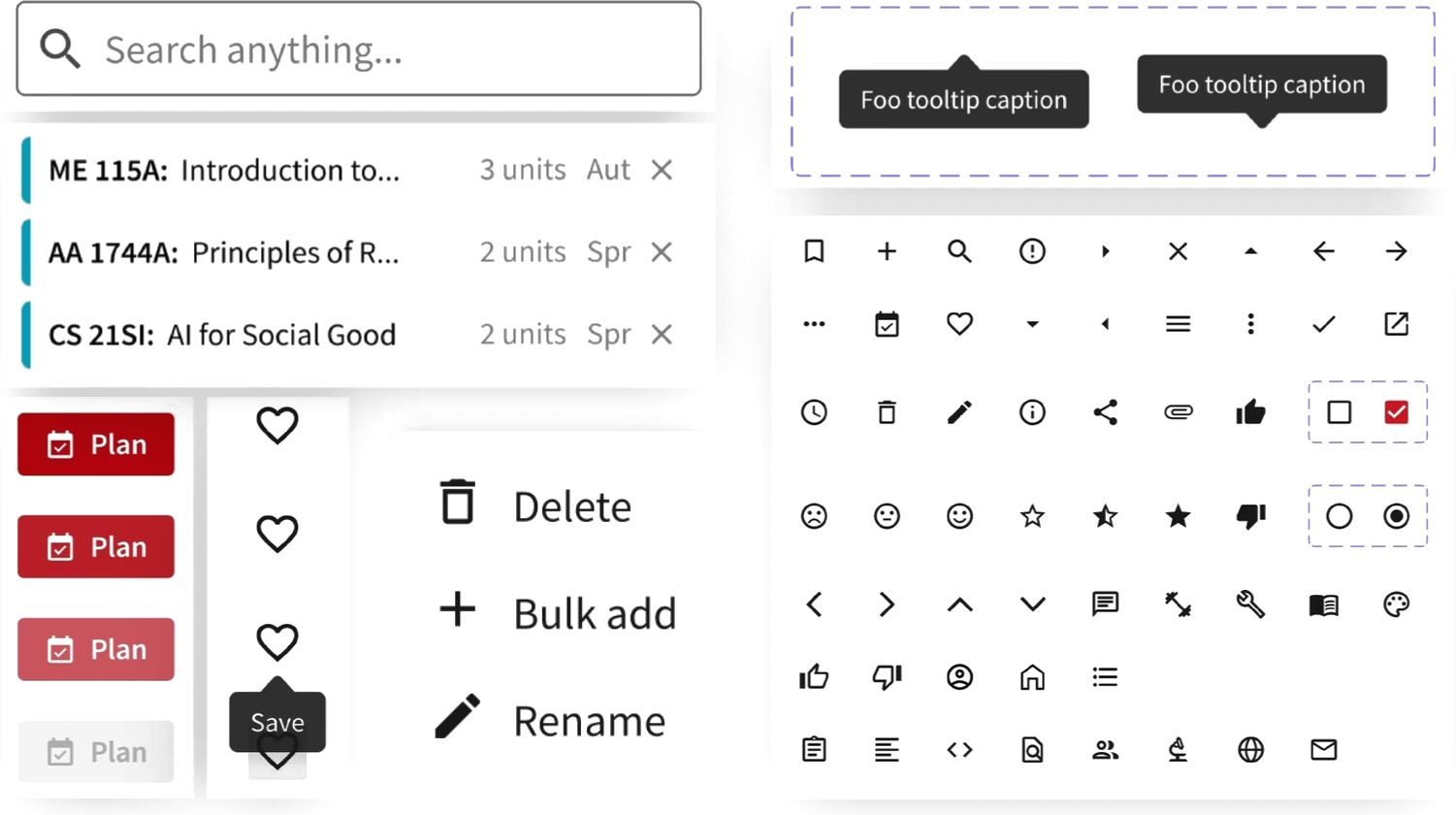 Carta design system components