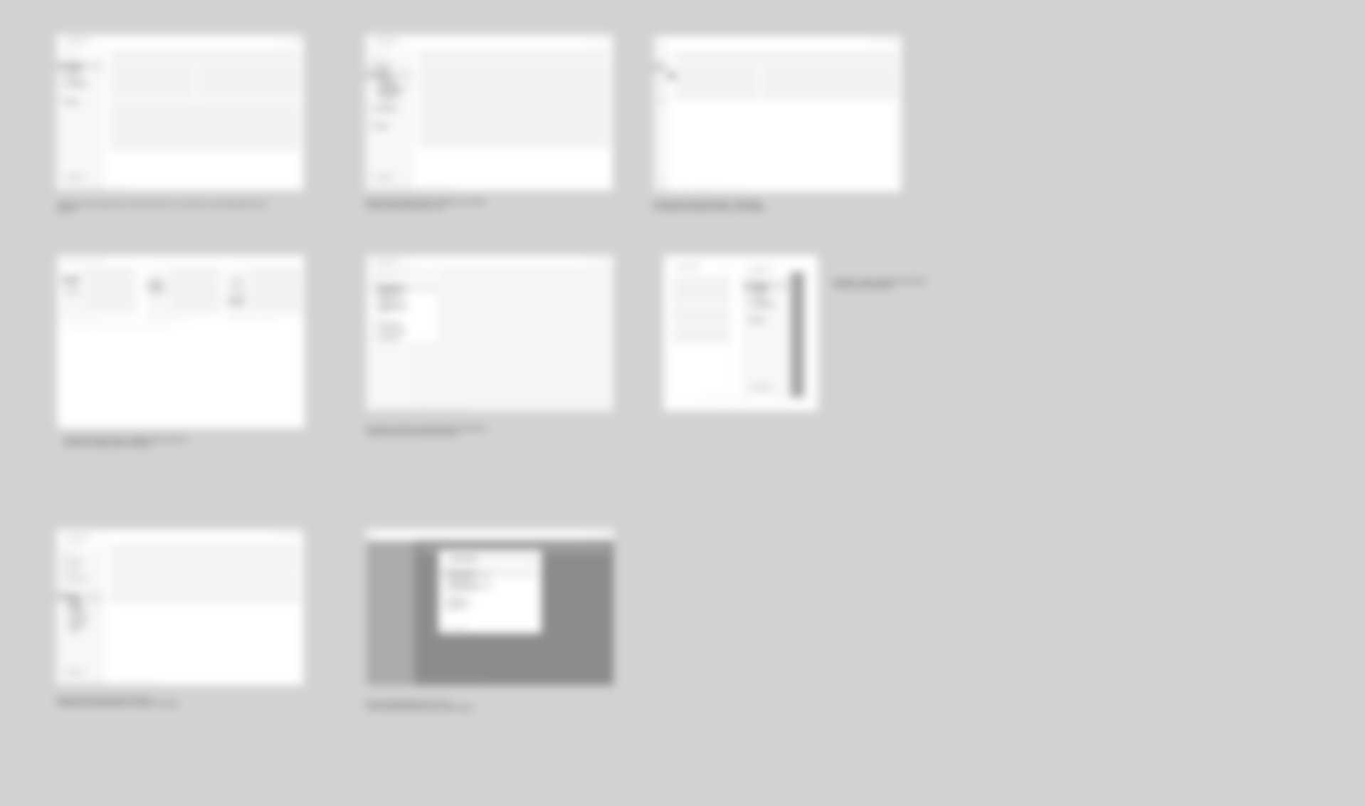 Global navigation low-fidelity wireframes v1, blurred for confidentiality