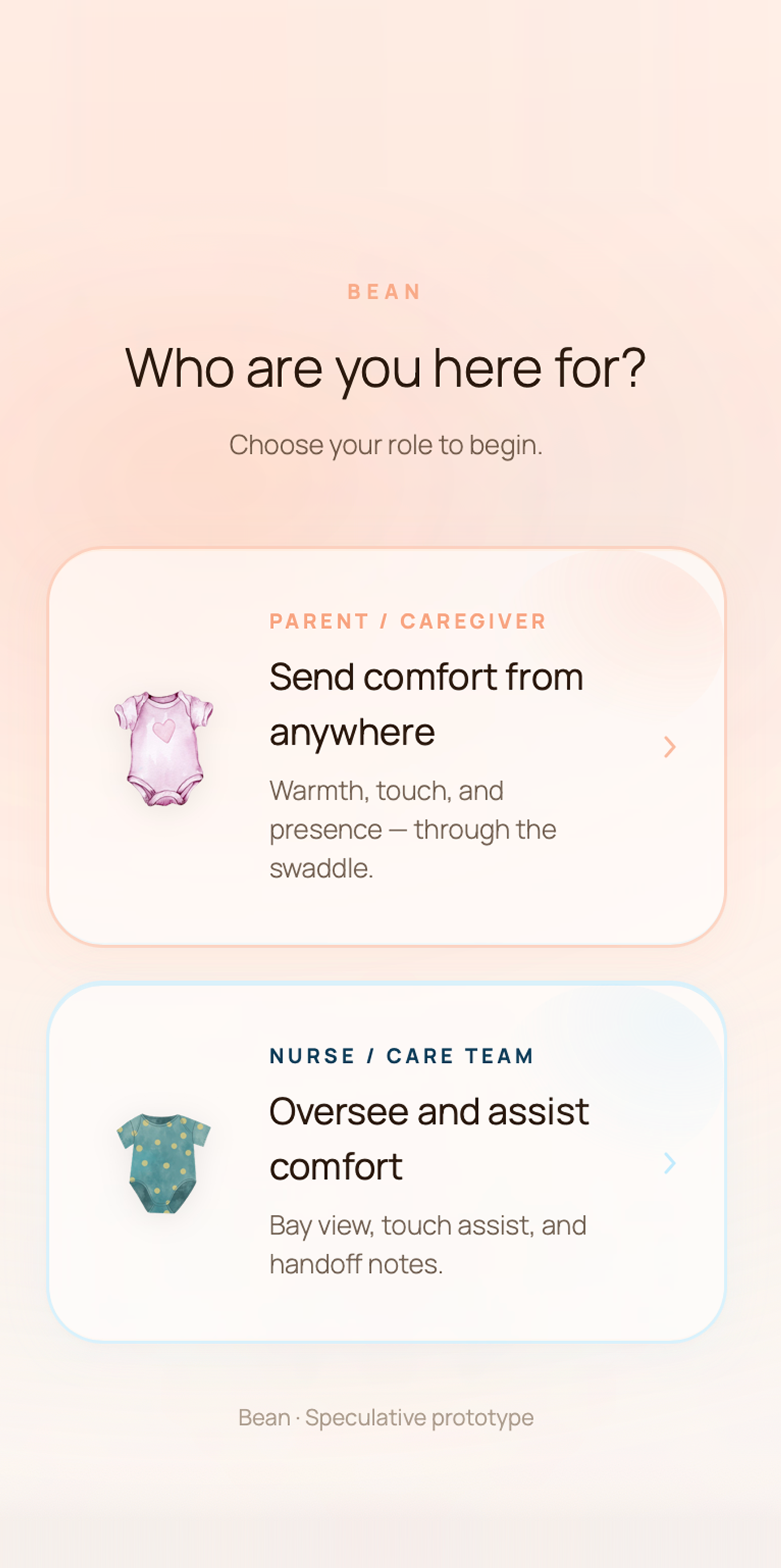 Role selection, parent or nurse