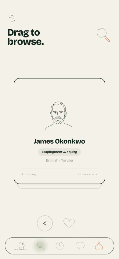 Browse lawyer cards