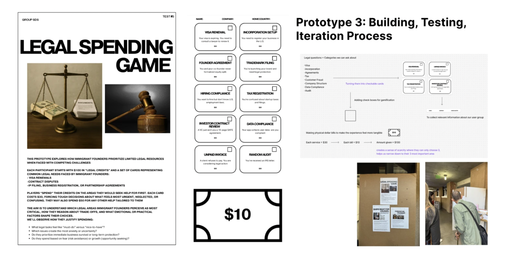 Legal Spending Game prototype