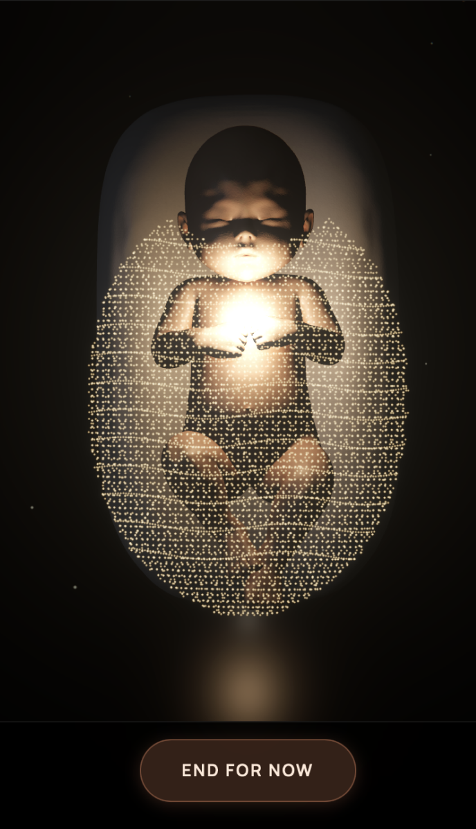 Hover-to-swaddle animation, stage 3